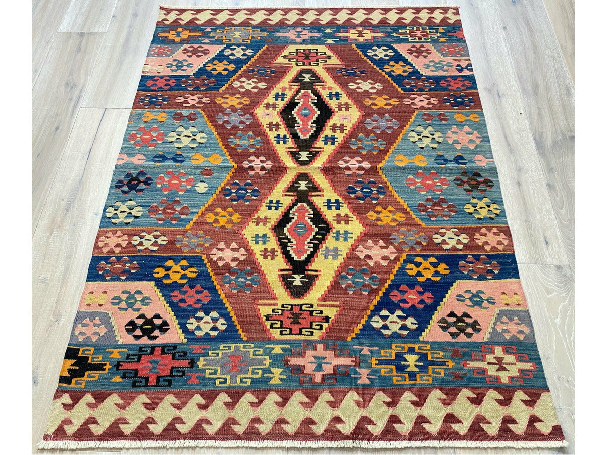 Vintage Yarn Kilim Rug