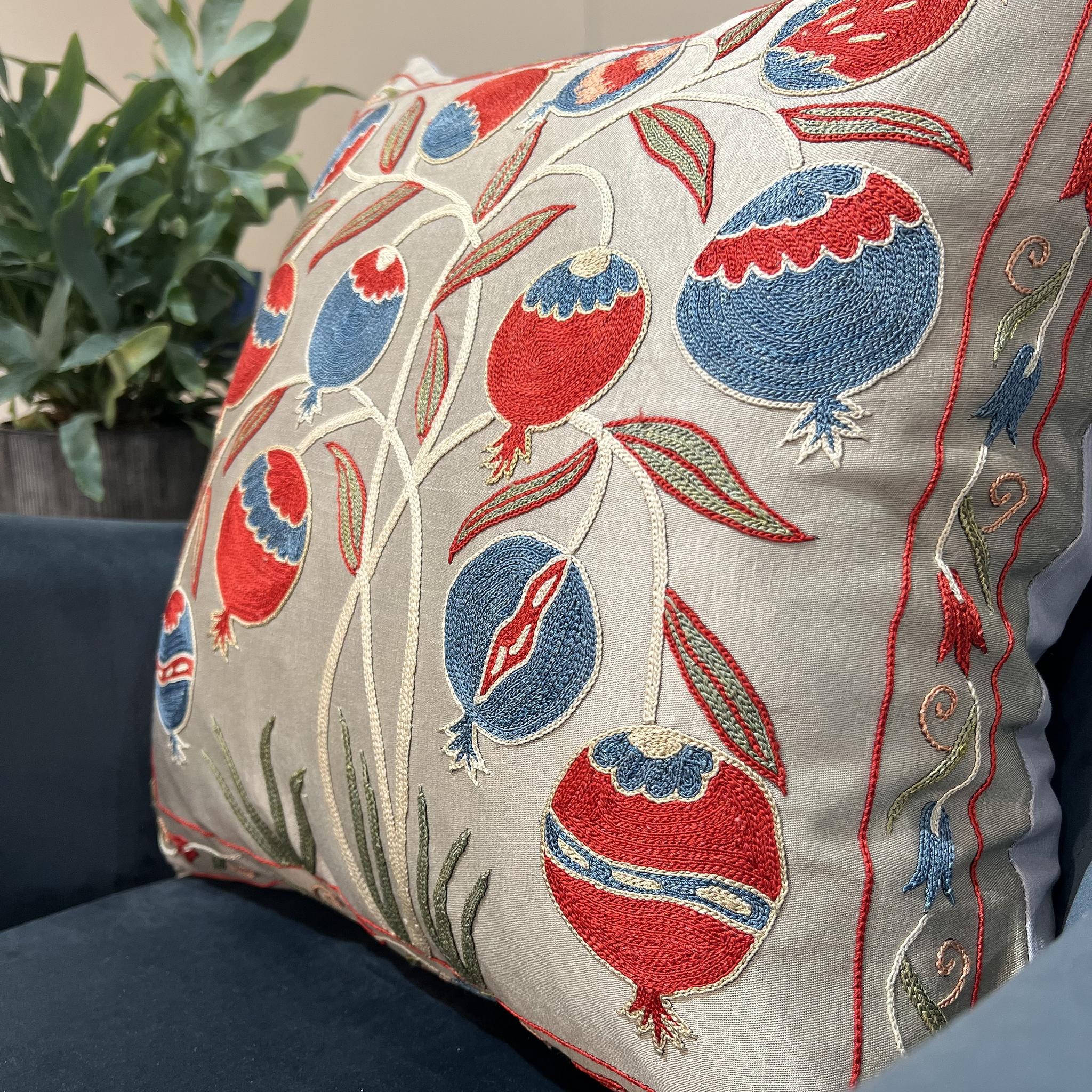 Fine Suzani Silk Cushion