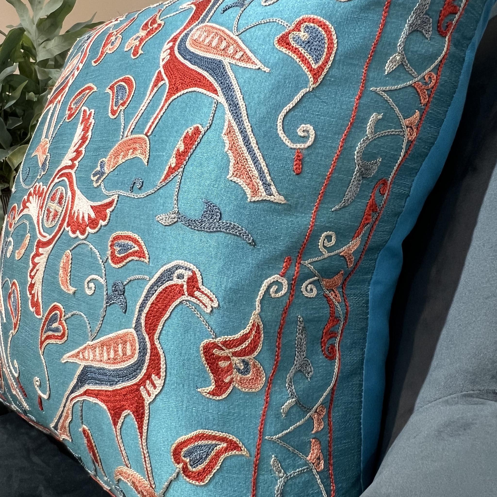 Fine Suzani Silk Cushion