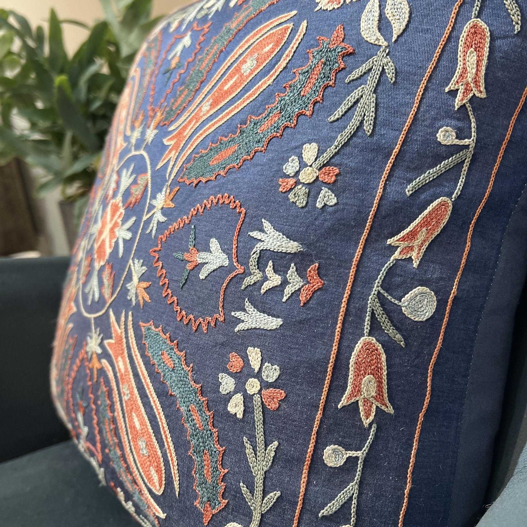 Fine Suzani Silk Cushion