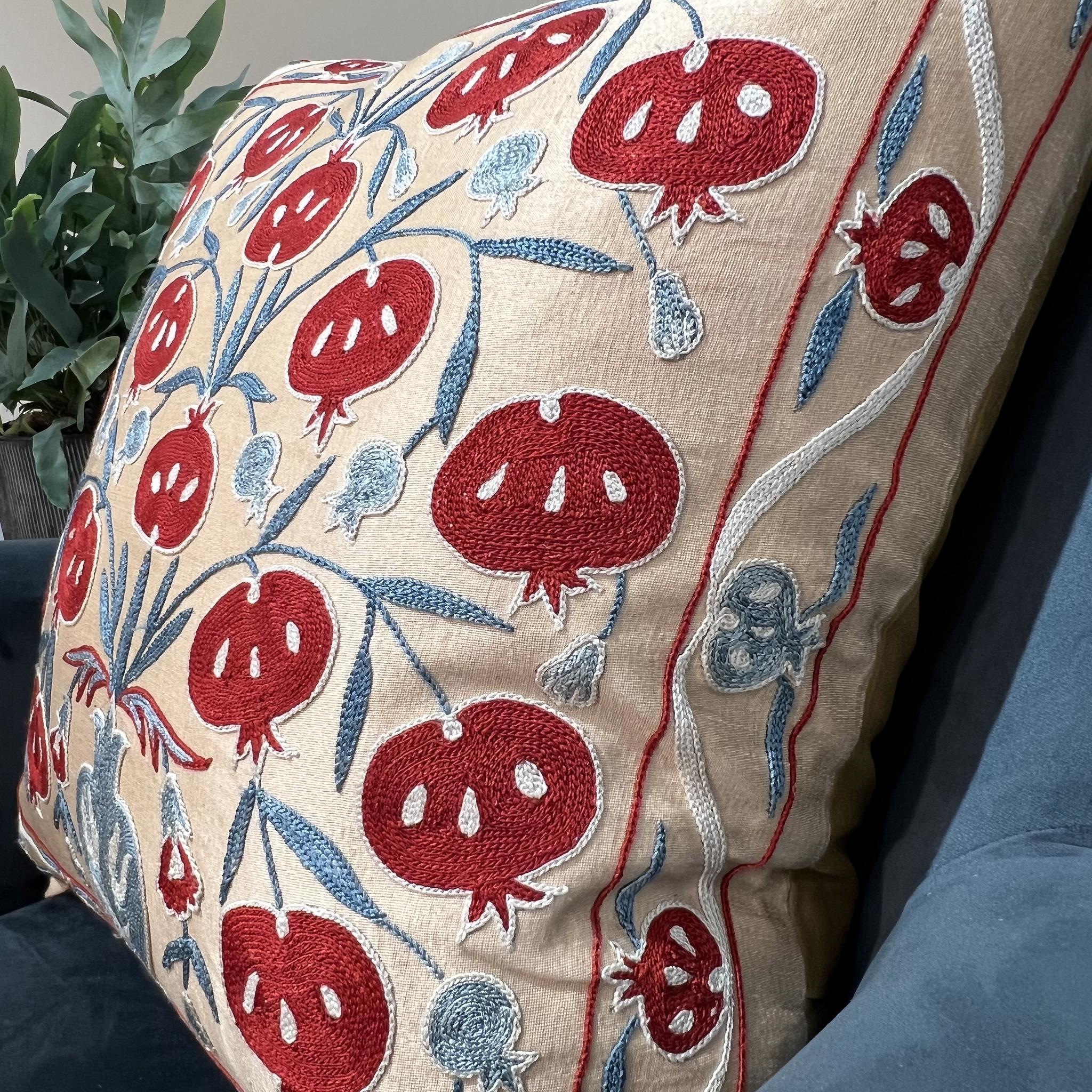 Fine Suzani Silk Cushion