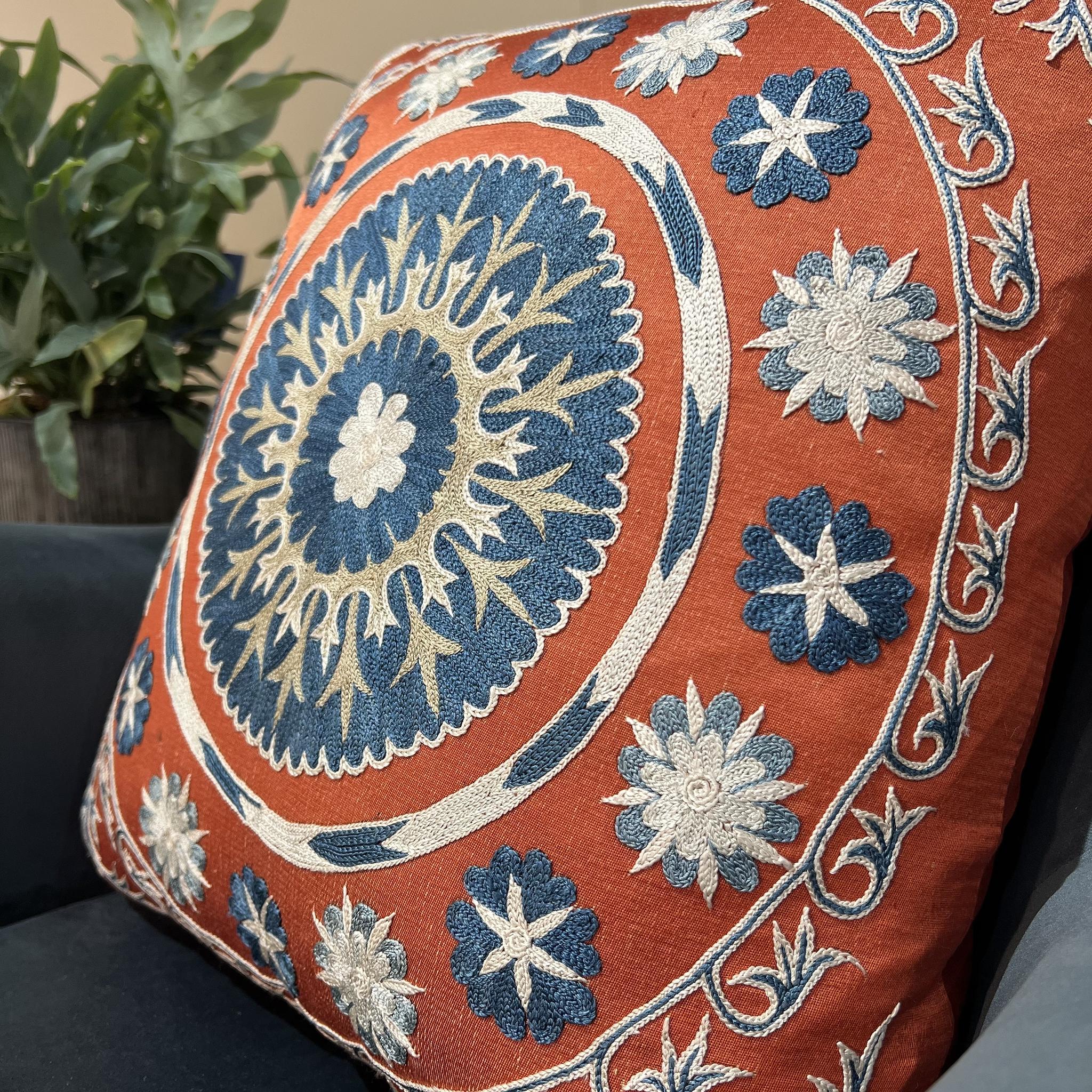 Fine Suzani Silk Cushion