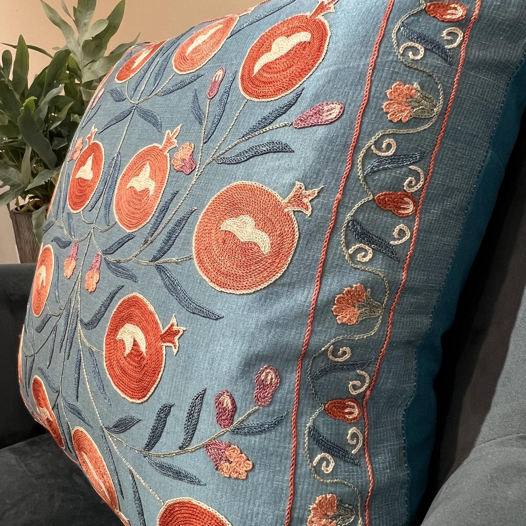 Fine Suzani Silk Cushion