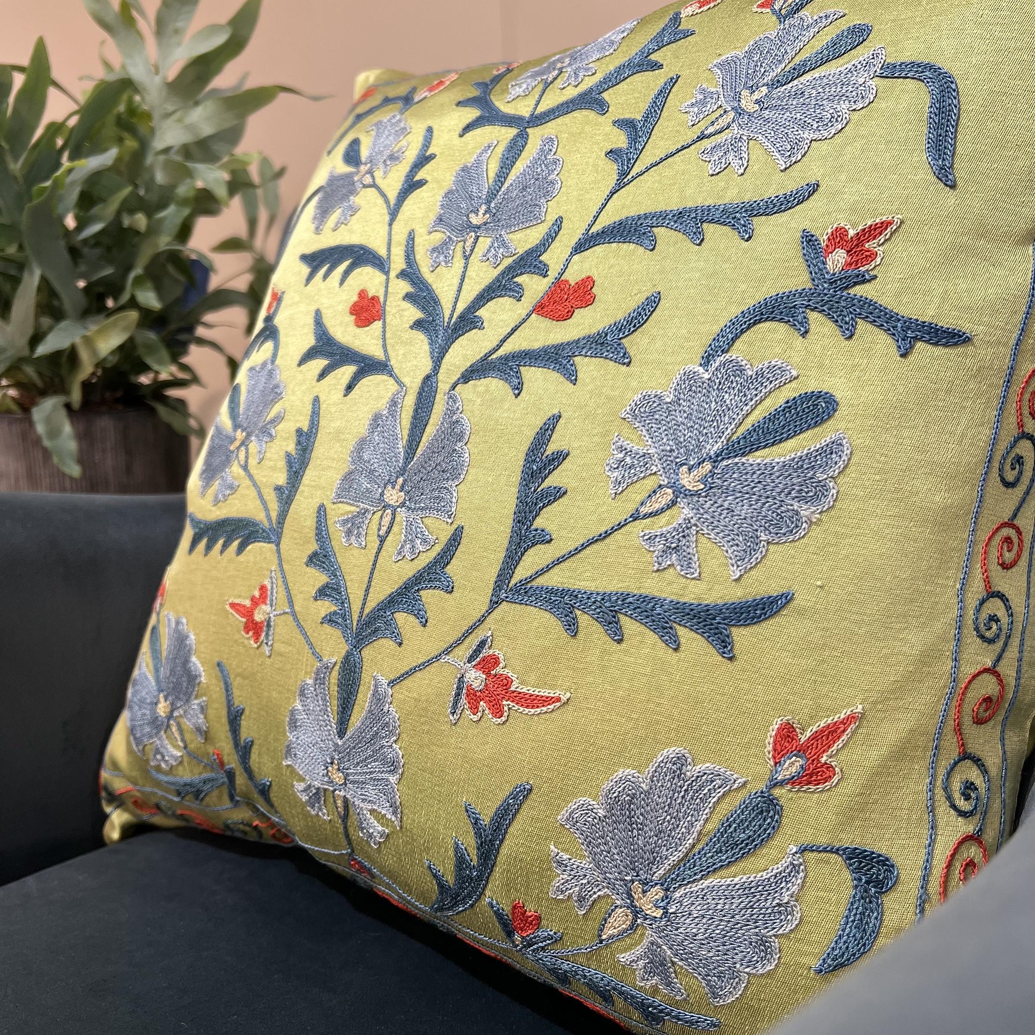 Fine Suzani Silk Cushion