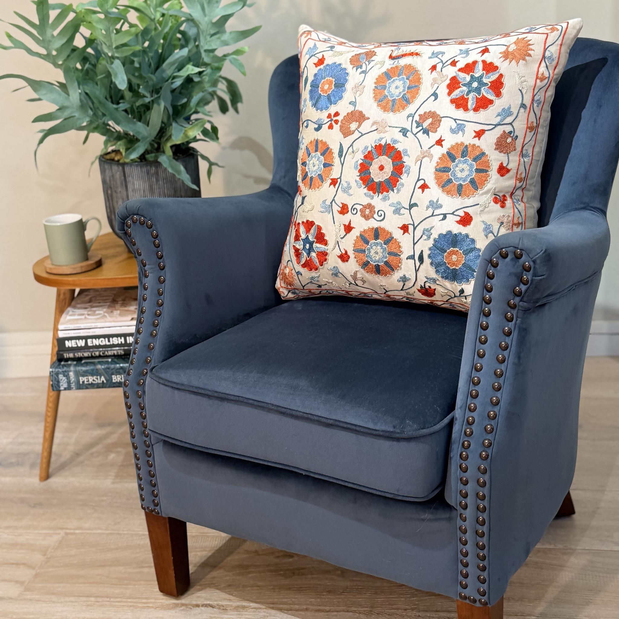 Fine Suzani Silk Cushion