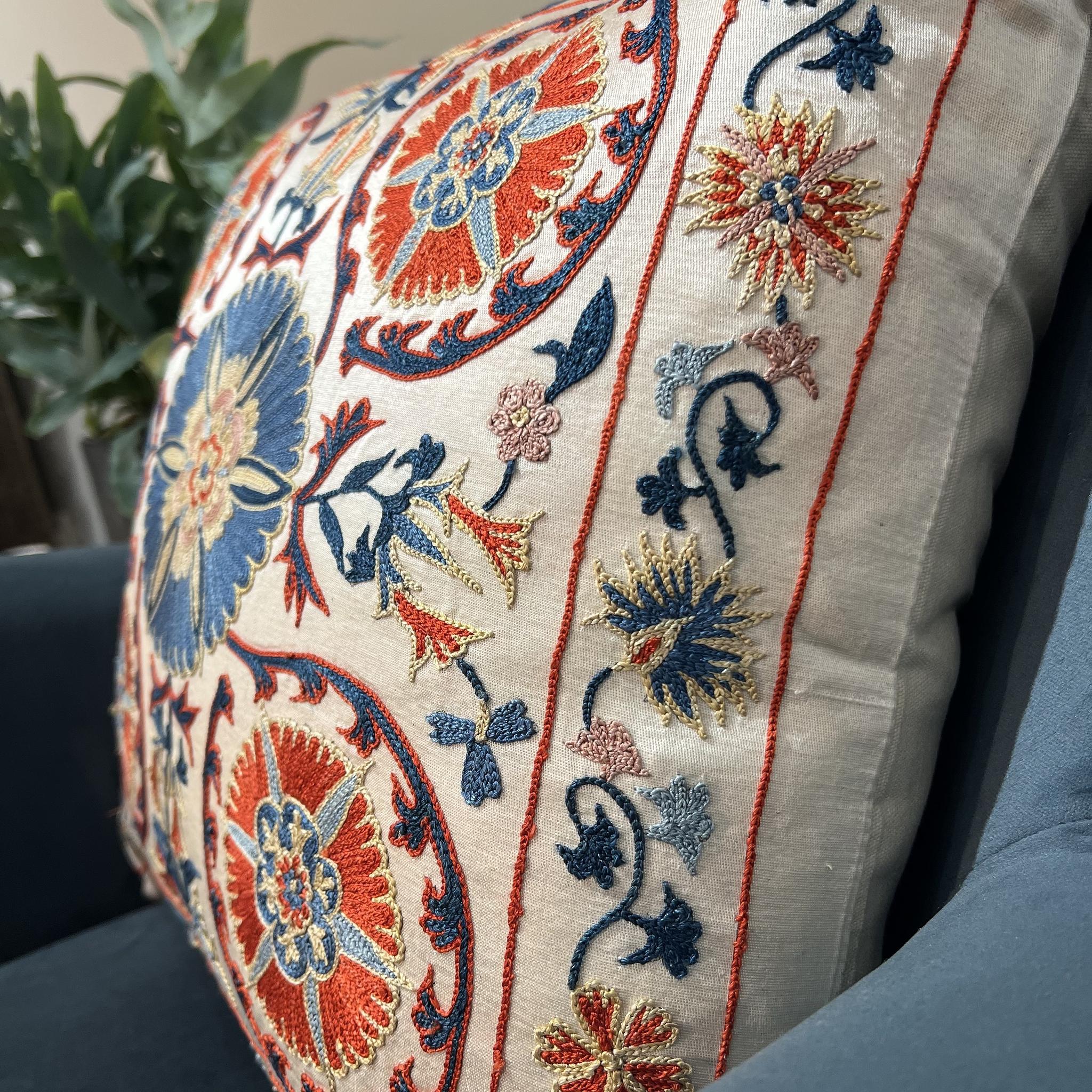 Fine Suzani Silk Cushion