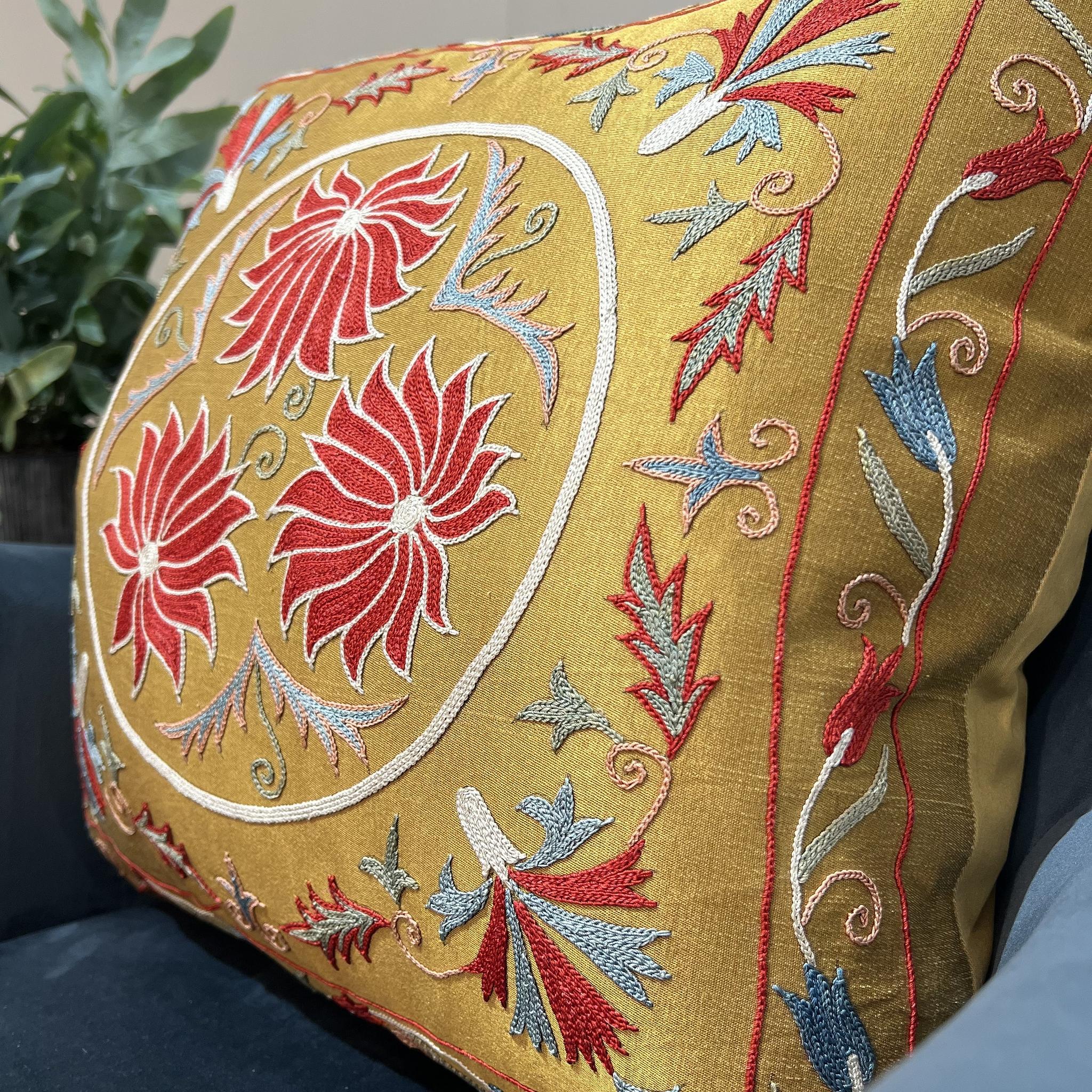 Fine Suzani Silk Cushion