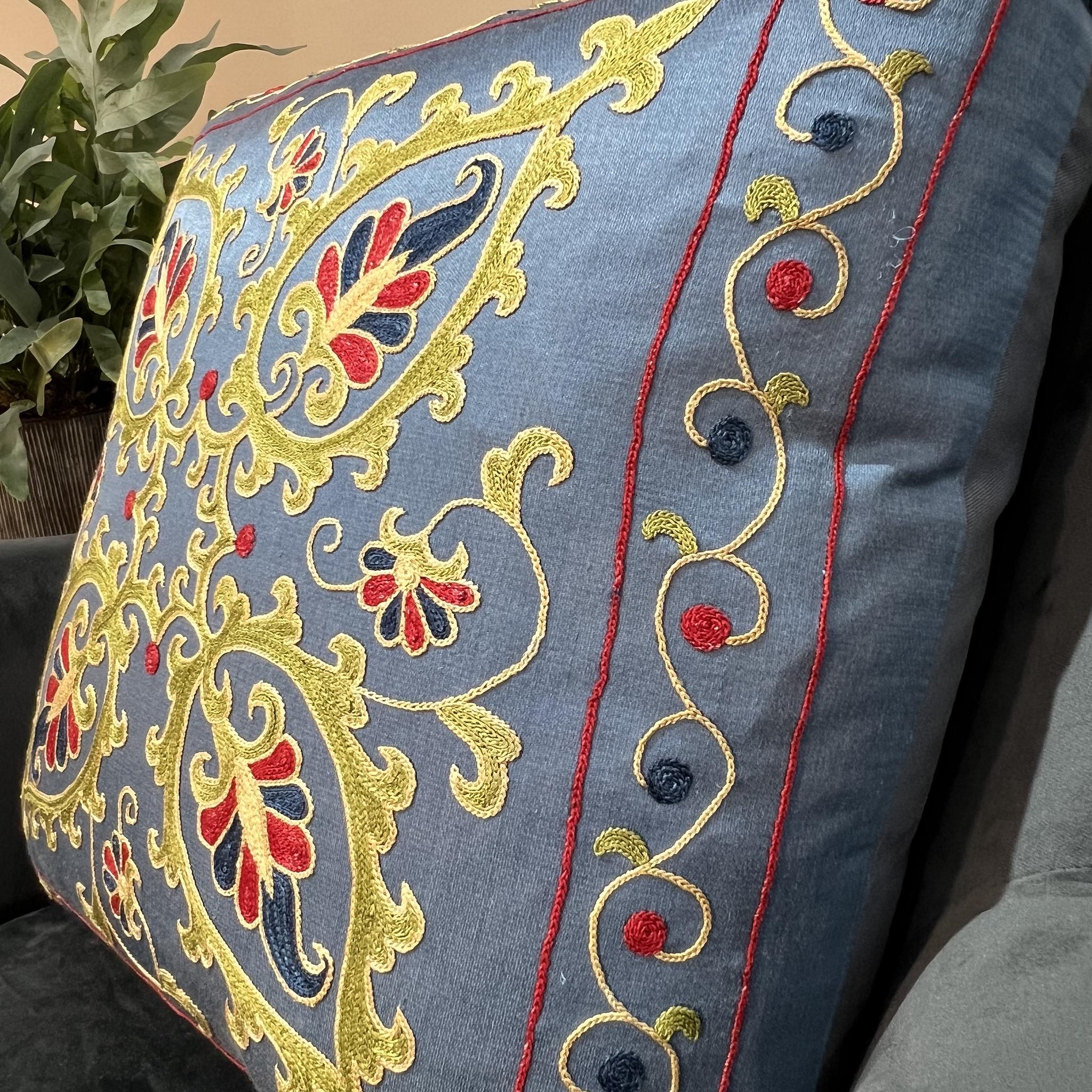 Fine Suzani Silk Cushion
