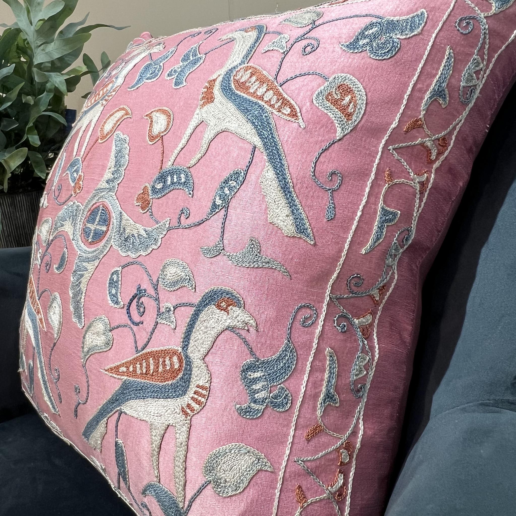Fine Suzani Silk Cushion