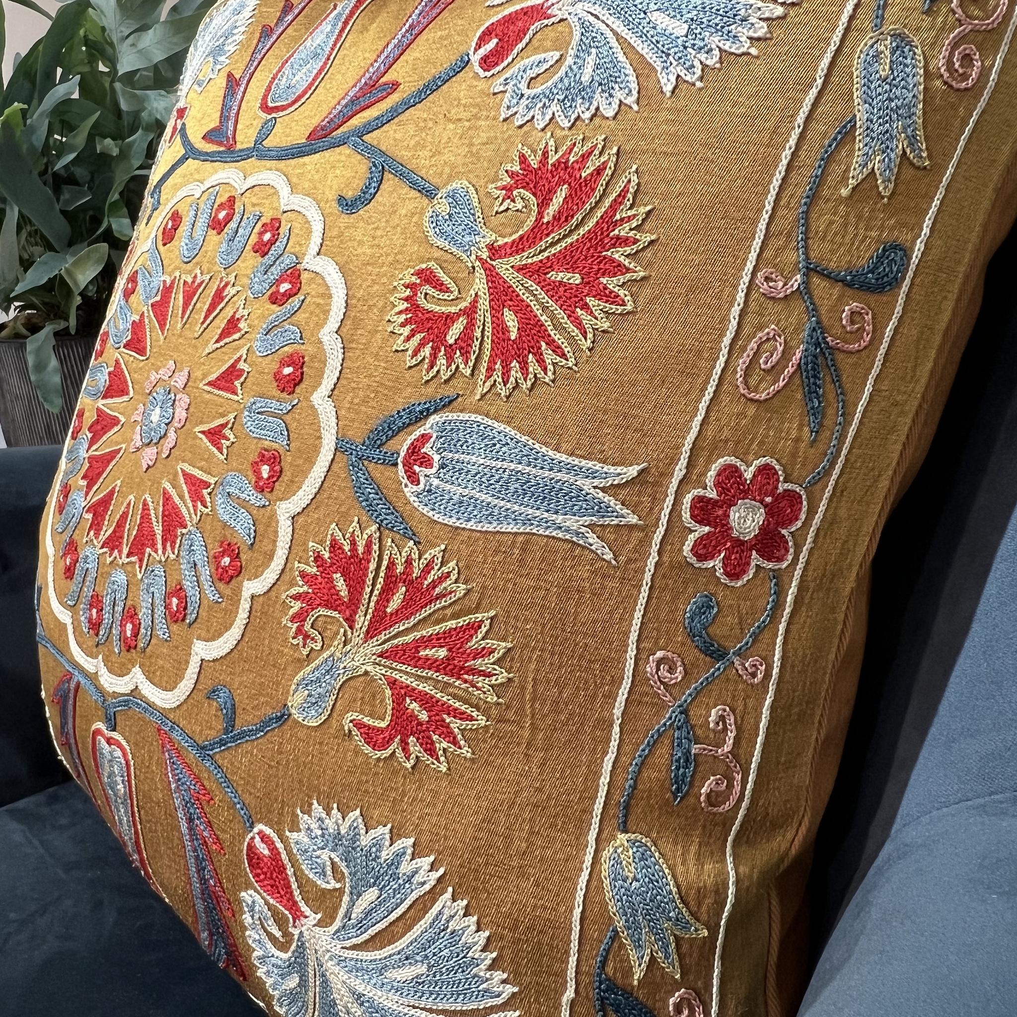 Fine Suzani Silk Cushion