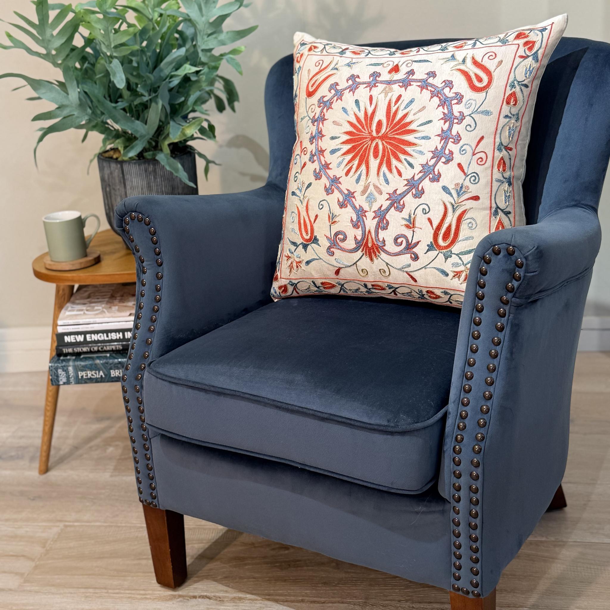 Fine Suzani Silk Cushion