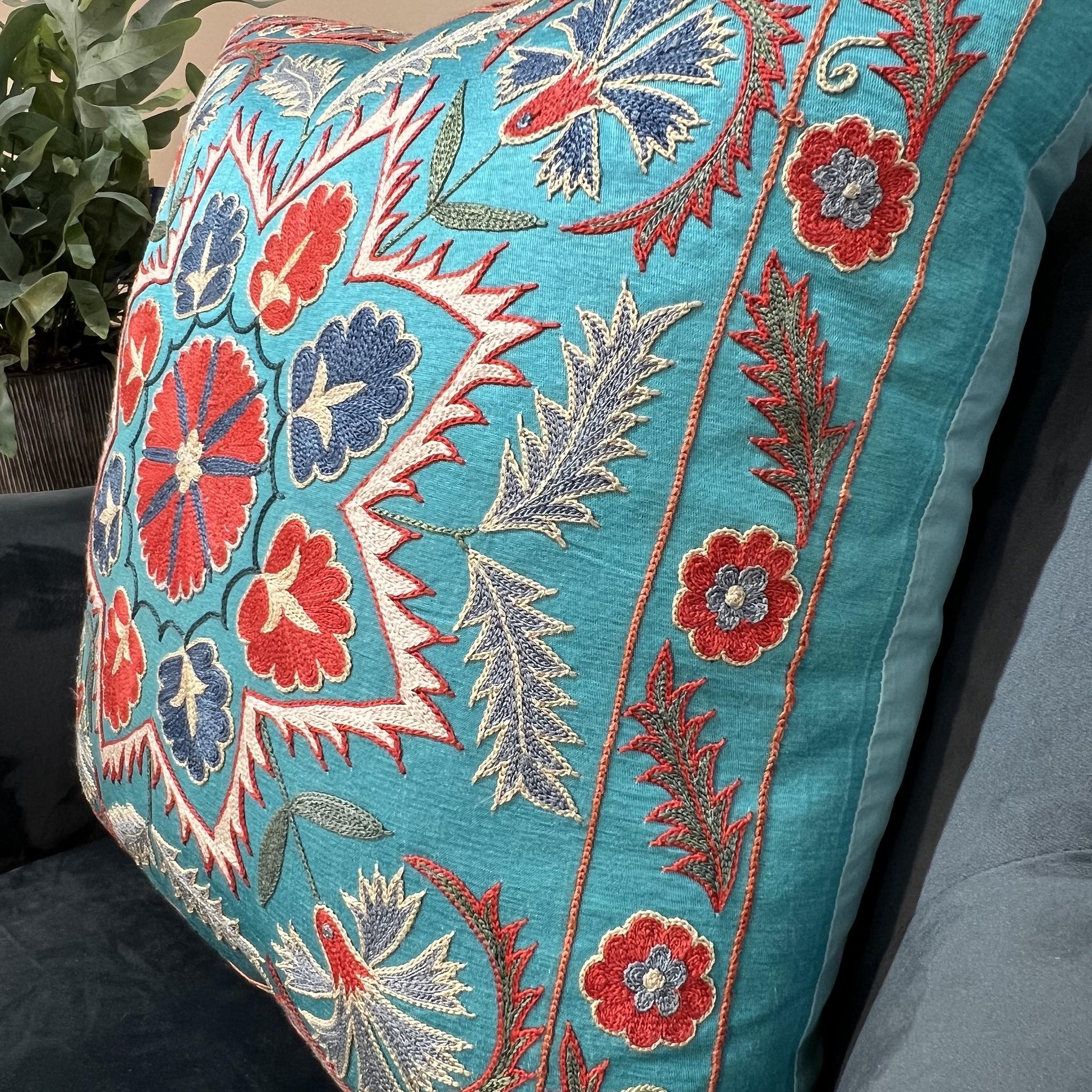 Fine Suzani Silk Cushion