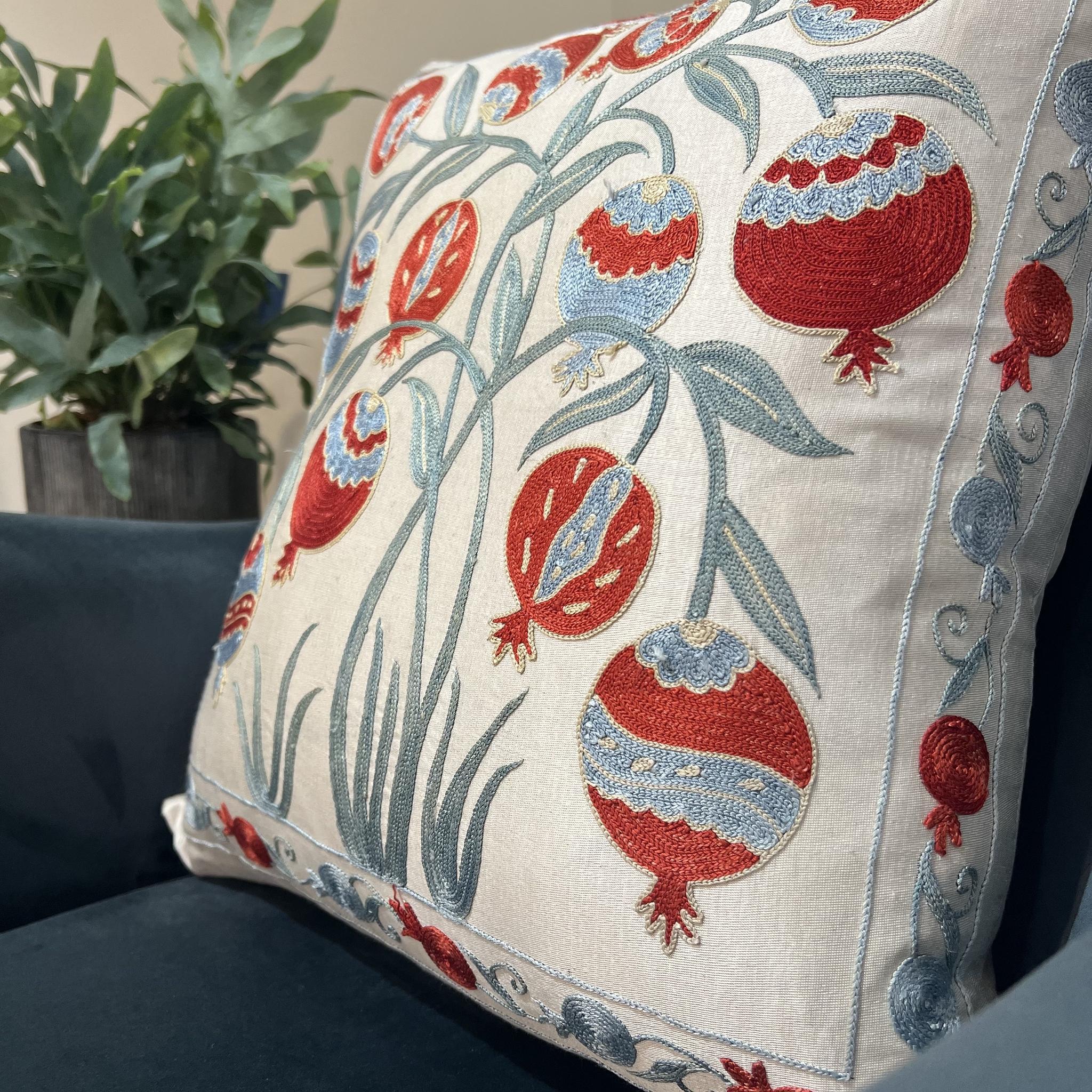 Fine Suzani Silk Cushion