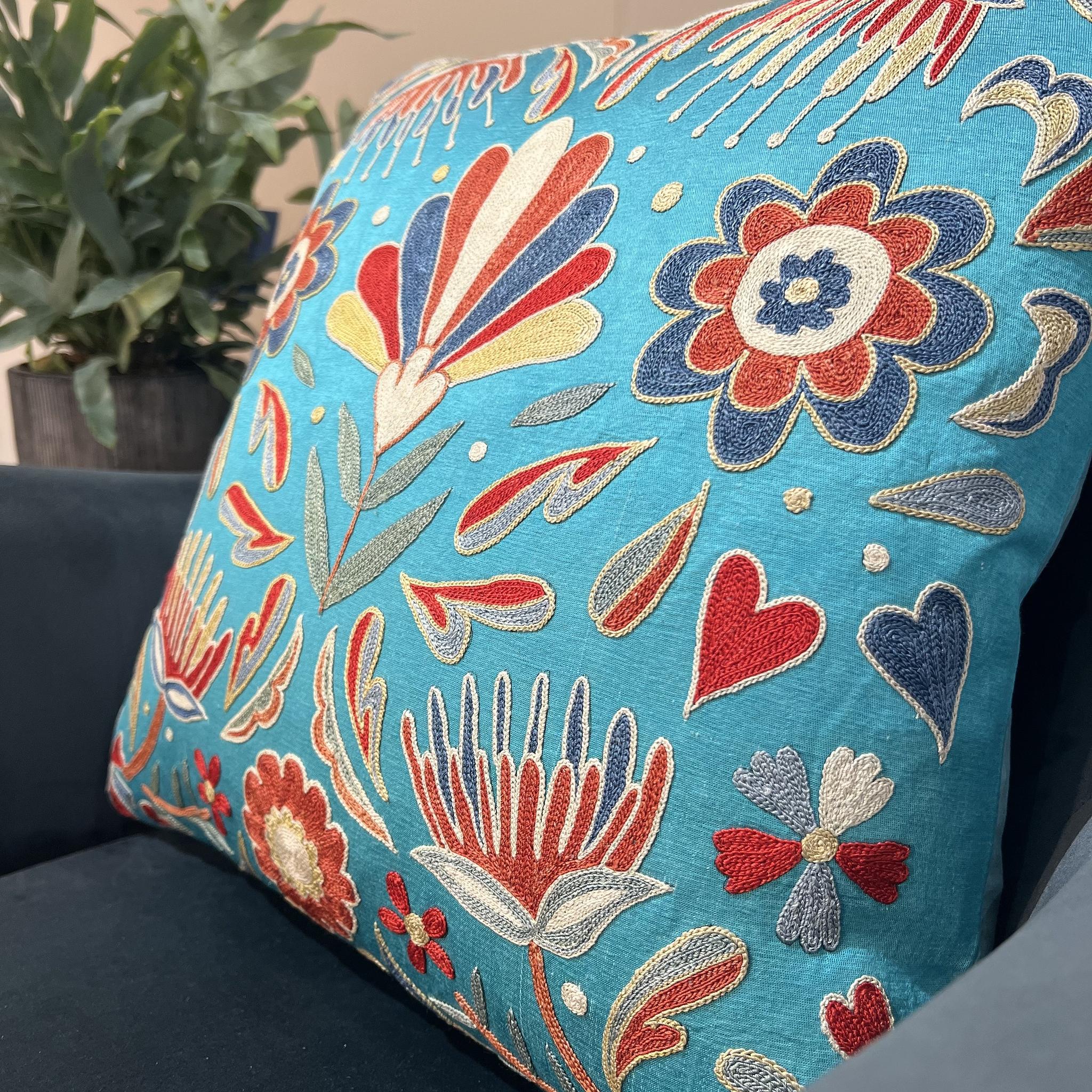Fine Suzani Silk Cushion