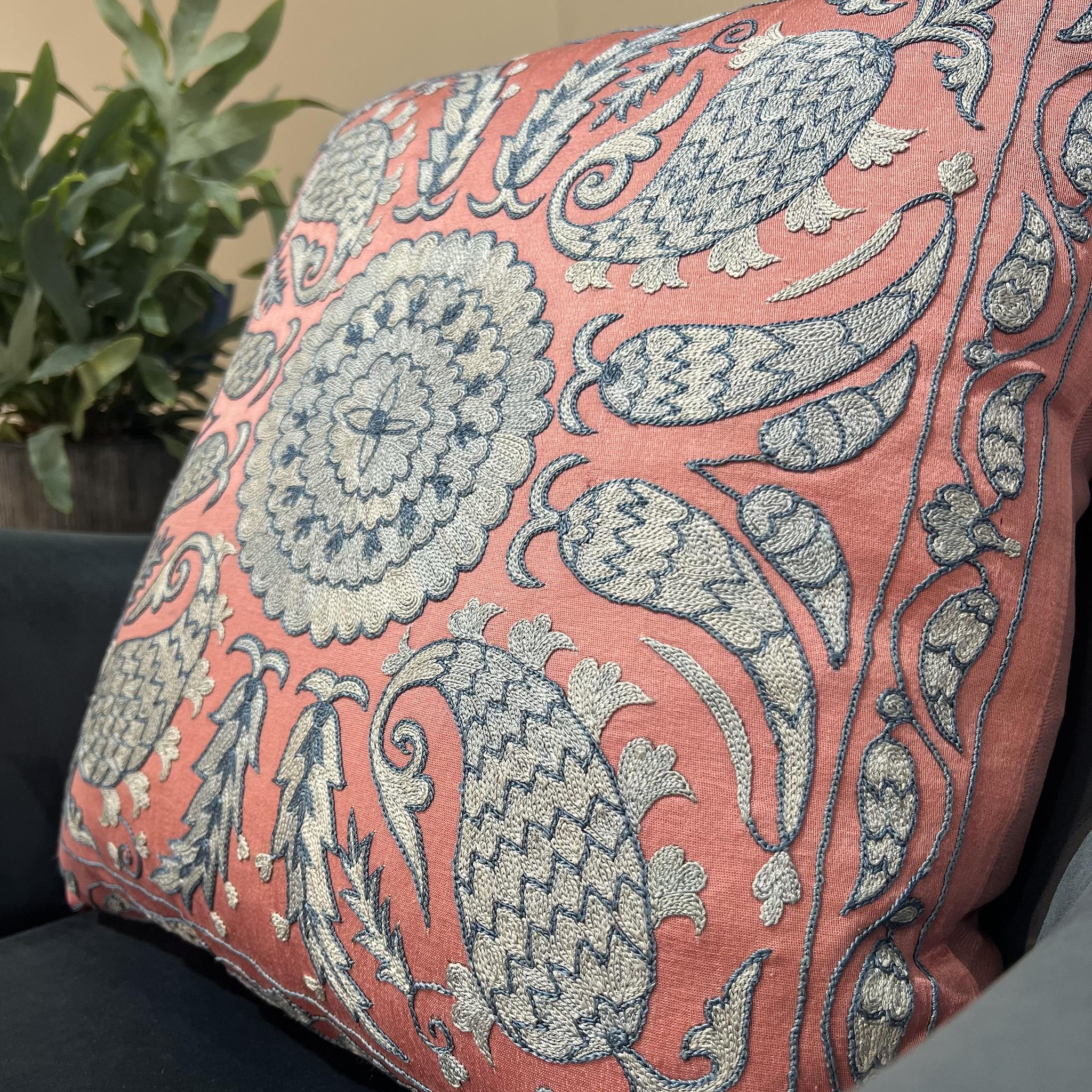 Fine Suzani Silk Cushion