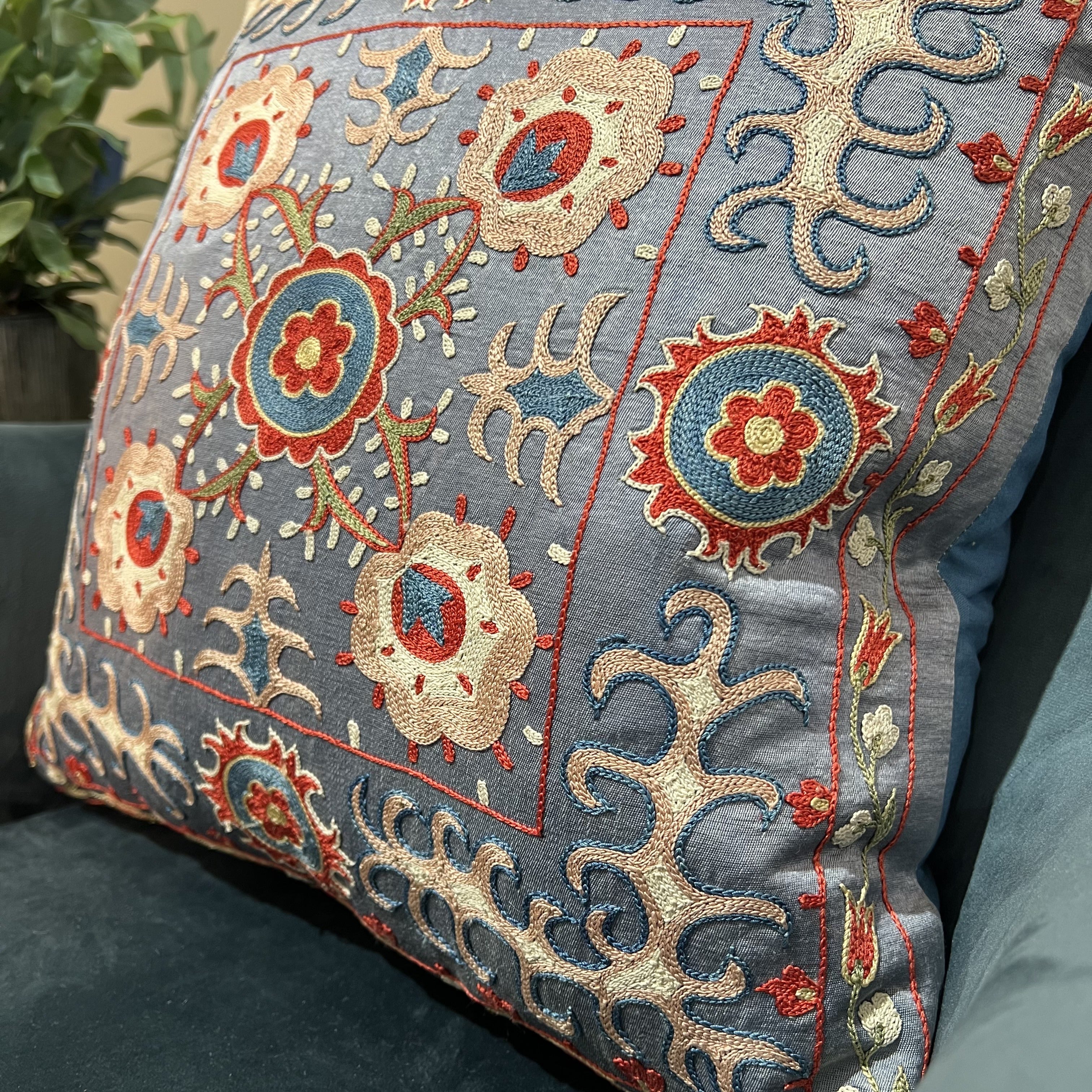 Fine Suzani Silk Cushion