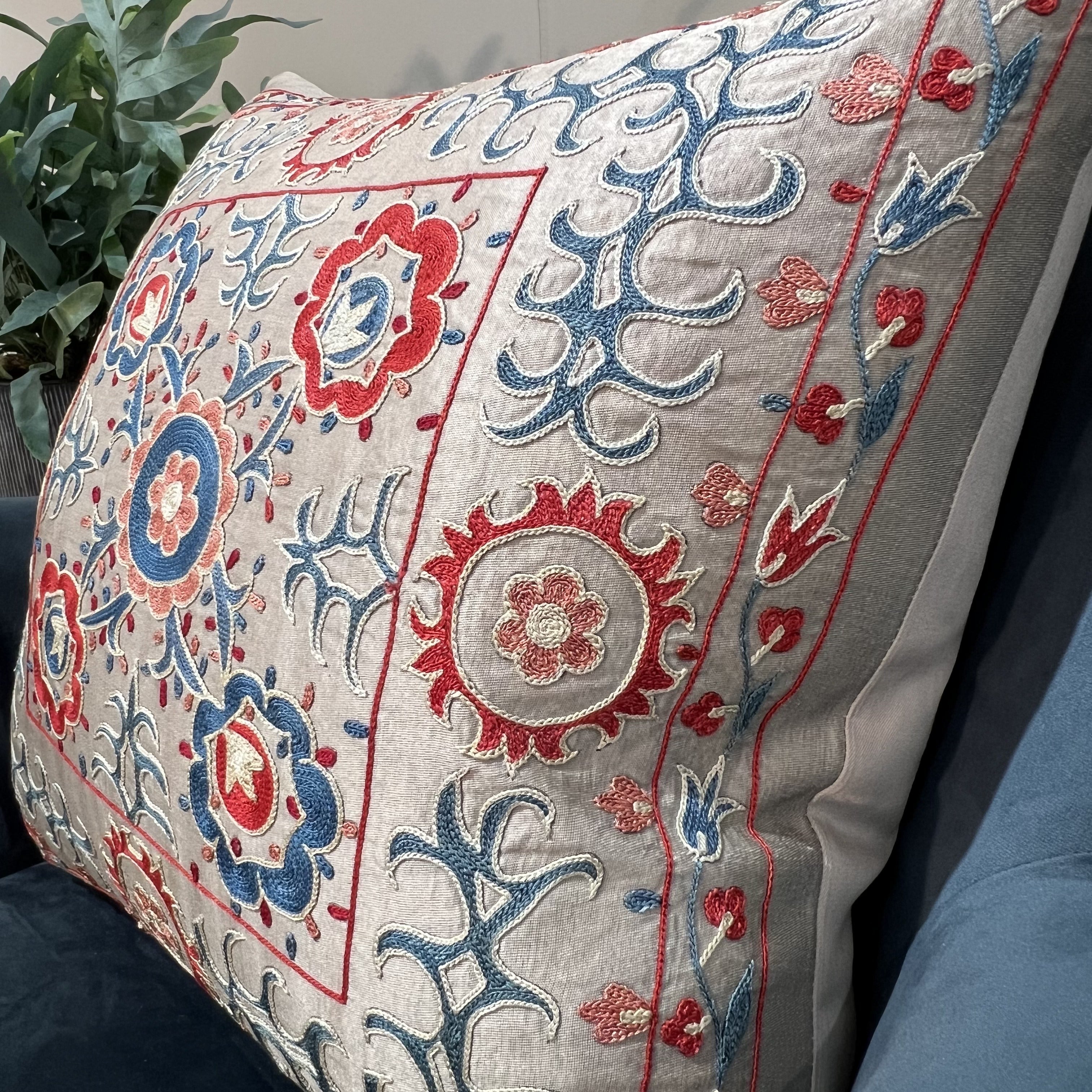 Fine Suzani Silk Cushion