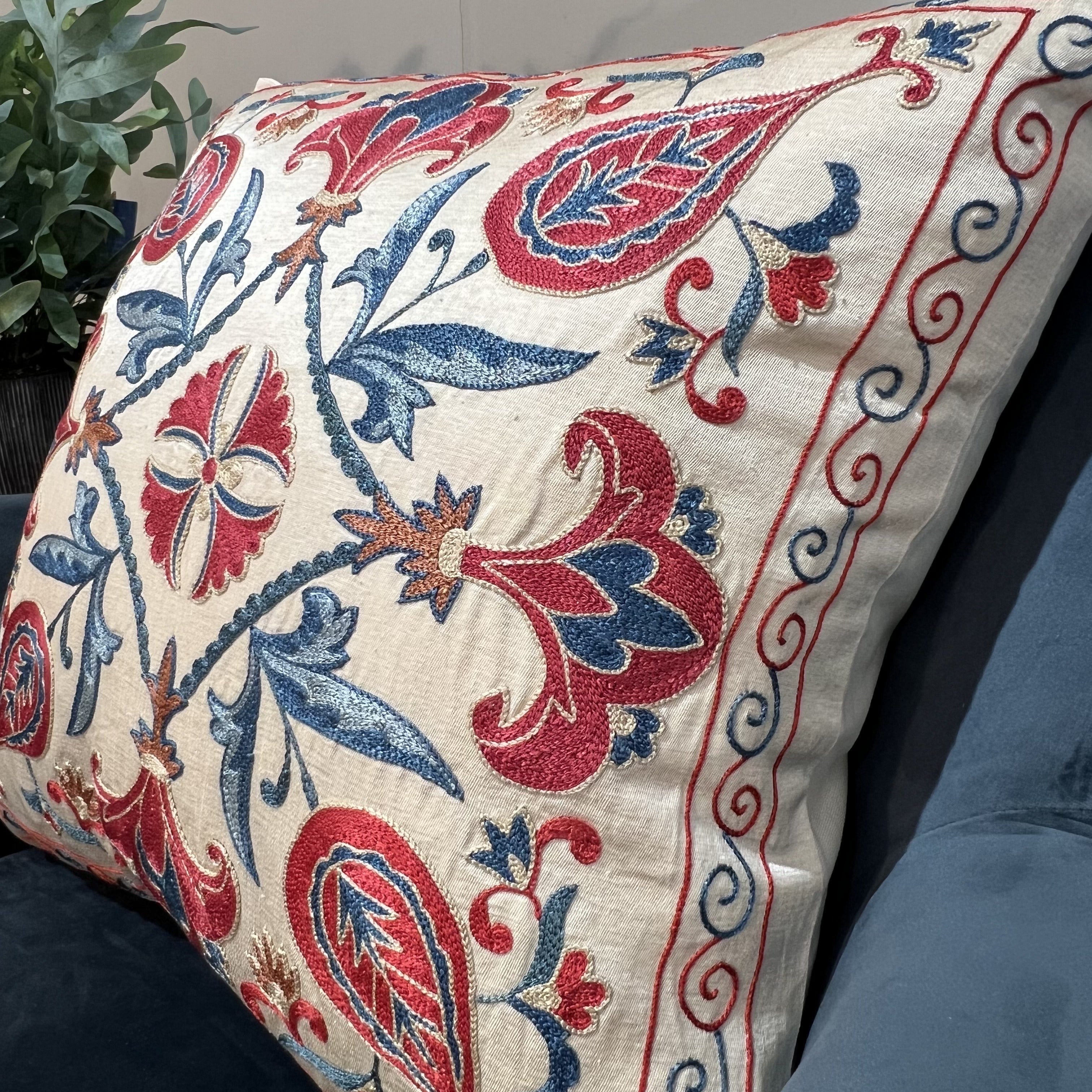 Fine Suzani Silk Cushion