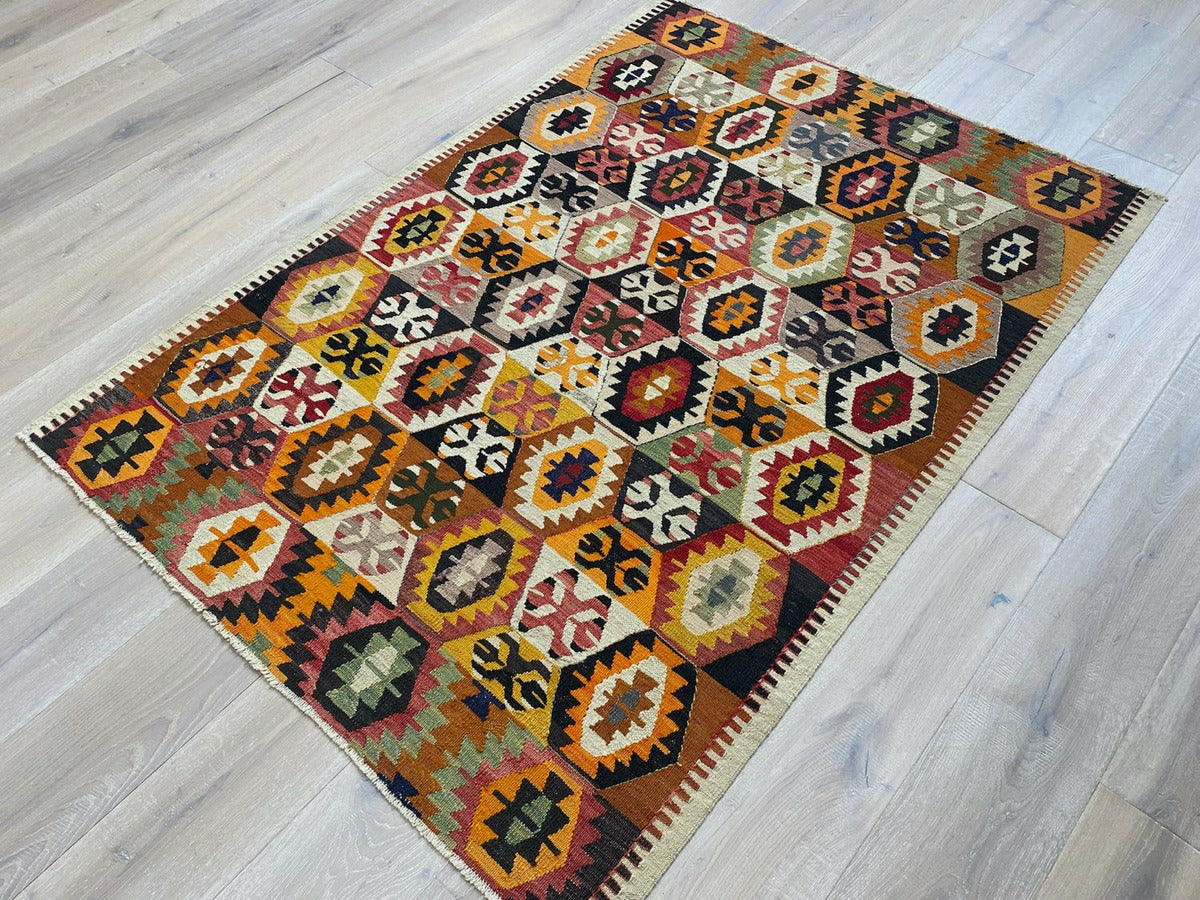 Vintage Yarn Kilim Rug
