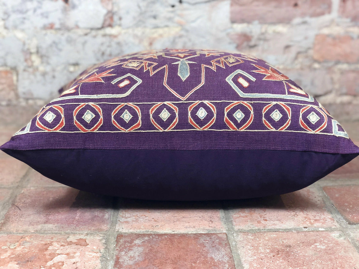 Fine Suzani Silk Cushion - Rugs of Petworth